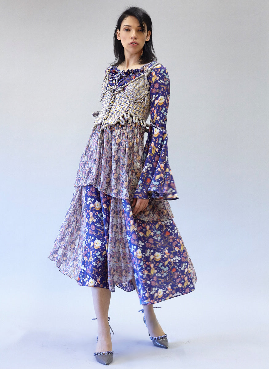 パーティードレス Sheer Chiffon Panels Silk Dress BCBGMAXAZRIA Sheer Chiffon Panels Silk Dress - Runway Catalog