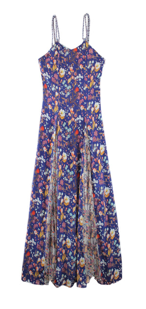 chiffon panel dress Sheer Chiffon Cowl Neck Satin Panel Gown